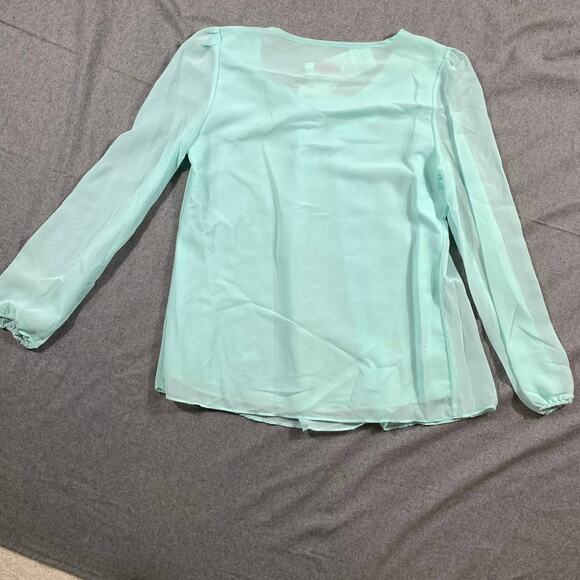 Green Long Sleeve Shirt Women Size XXL Casual Blouse Top Ladies - Picture 2 of 7